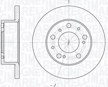 Magneti Marelli 361302040211 - Тормозной диск unicars.by