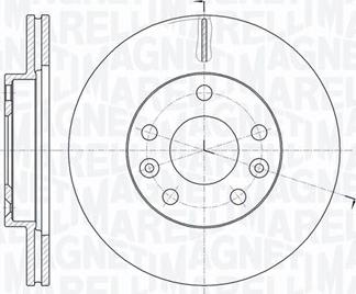 Magneti Marelli 361302040773 - Тормозной диск unicars.by