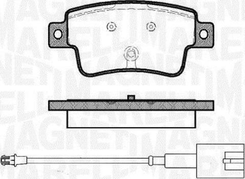 Magneti Marelli 363916060446 - Тормозные колодки, дисковые, комплект unicars.by