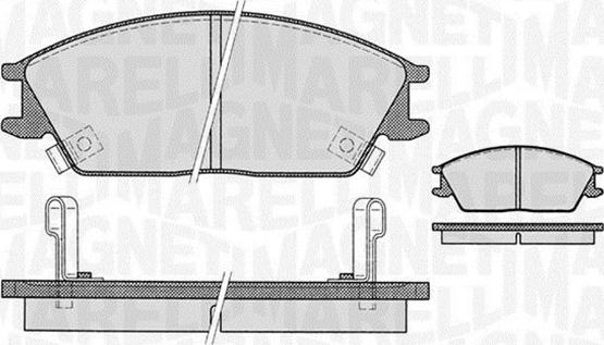 Magneti Marelli 363916060459 - Тормозные колодки, дисковые, комплект unicars.by