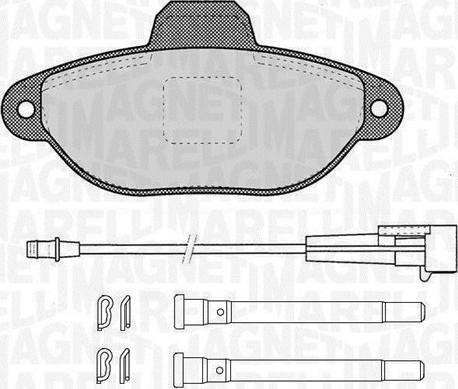 Magneti Marelli 363916060455 - Тормозные колодки, дисковые, комплект unicars.by