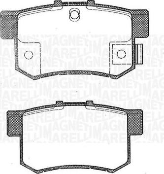 Magneti Marelli 363916060464 - Тормозные колодки, дисковые, комплект unicars.by