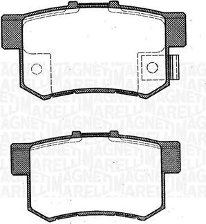 Magneti Marelli 363916060461 - Тормозные колодки, дисковые, комплект unicars.by