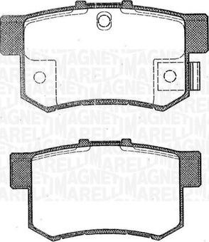 Magneti Marelli 363916060462 - Тормозные колодки, дисковые, комплект unicars.by