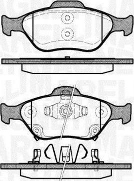 Magneti Marelli 363916060404 - Тормозные колодки, дисковые, комплект unicars.by