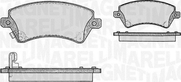 Magneti Marelli 363916060408 - Тормозные колодки, дисковые, комплект unicars.by