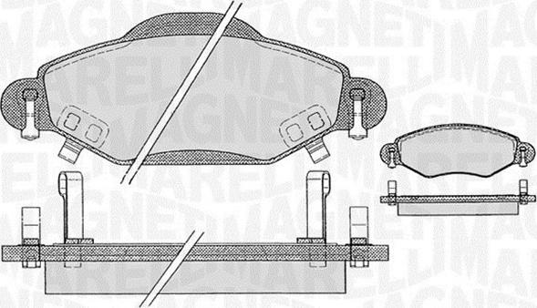 Magneti Marelli 363916060410 - Тормозные колодки, дисковые, комплект unicars.by