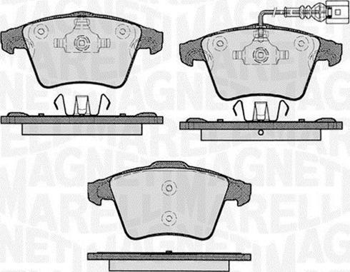 Magneti Marelli 363916060413 - Тормозные колодки, дисковые, комплект unicars.by