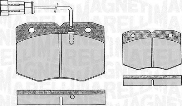 Magneti Marelli 363916060476 - Тормозные колодки, дисковые, комплект unicars.by