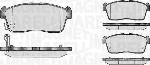 Magneti Marelli 363916060470 - Тормозные колодки, дисковые, комплект unicars.by