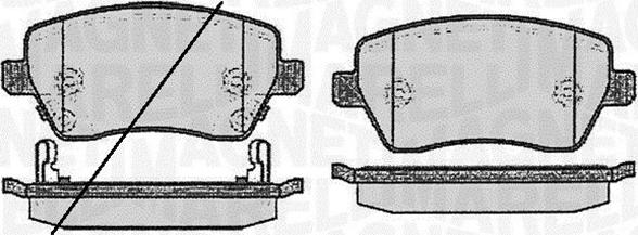 Magneti Marelli 363916060594 - Тормозные колодки, дисковые, комплект unicars.by