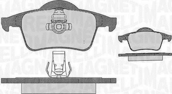 Magneti Marelli 363916060543 - Тормозные колодки, дисковые, комплект unicars.by