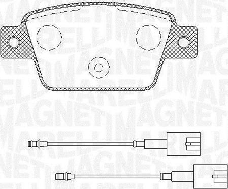 Magneti Marelli 363916060568 - Тормозные колодки, дисковые, комплект unicars.by