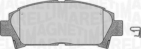 Magneti Marelli 363916060509 - Тормозные колодки, дисковые, комплект unicars.by