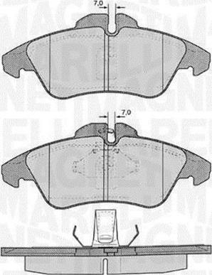 Magneti Marelli 363916060504 - Тормозные колодки, дисковые, комплект unicars.by