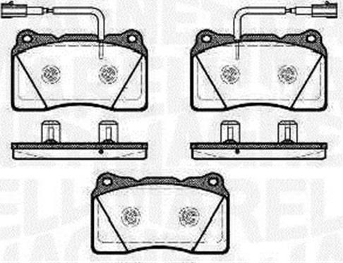 Magneti Marelli 363916060501 - Тормозные колодки, дисковые, комплект unicars.by