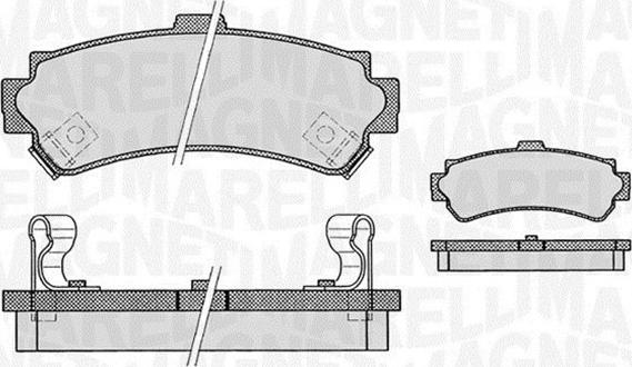 Magneti Marelli 363916060519 - Тормозные колодки, дисковые, комплект unicars.by