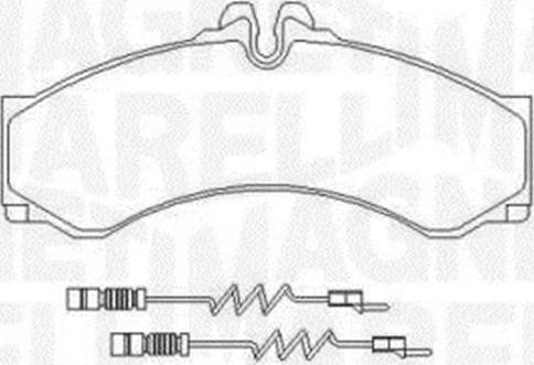 Magneti Marelli 363916060525 - Тормозные колодки, дисковые, комплект unicars.by