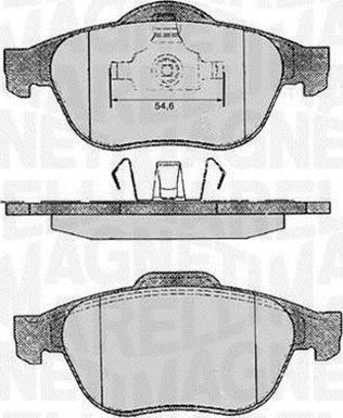 Magneti Marelli 363916060571 - Тормозные колодки, дисковые, комплект unicars.by