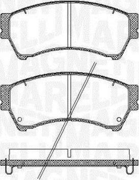 Magneti Marelli 363916060699 - Тормозные колодки, дисковые, комплект unicars.by