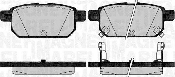 Magneti Marelli 363916060646 - Тормозные колодки, дисковые, комплект unicars.by