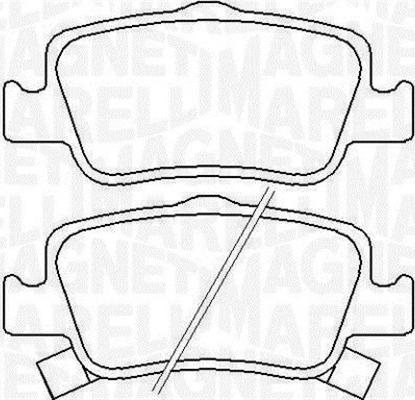 Magneti Marelli 363916060666 - Тормозные колодки, дисковые, комплект unicars.by