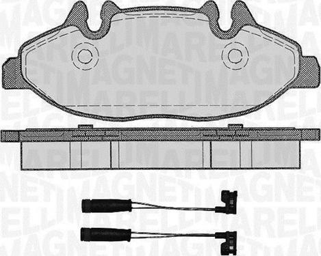 Magneti Marelli 363916060617 - Тормозные колодки, дисковые, комплект unicars.by