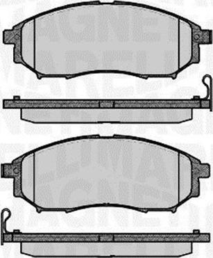 Magneti Marelli 363916060683 - Тормозные колодки, дисковые, комплект unicars.by