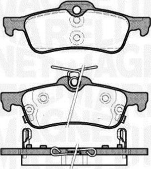 Magneti Marelli 363700201716 - Тормозные колодки, дисковые, комплект unicars.by