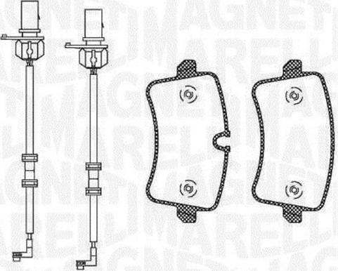 Magneti Marelli 363916060674 - Тормозные колодки, дисковые, комплект unicars.by