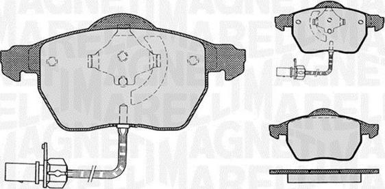 Magneti Marelli 363916060142 - Тормозные колодки, дисковые, комплект unicars.by