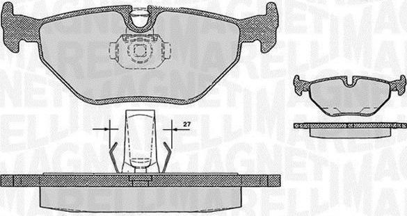 Magneti Marelli 363916060158 - Тормозные колодки, дисковые, комплект unicars.by