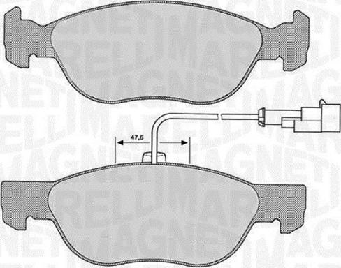 Magneti Marelli 363700201140 - Тормозные колодки, дисковые, комплект unicars.by