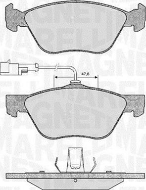 Magneti Marelli 363916060101 - Тормозные колодки, дисковые, комплект unicars.by