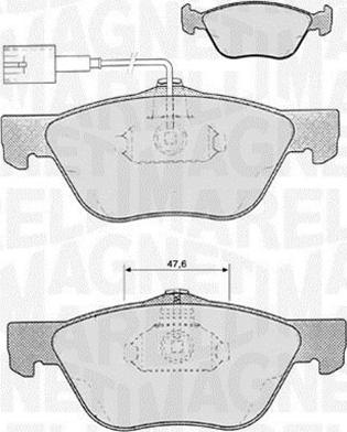 Magneti Marelli 363916060103 - Тормозные колодки, дисковые, комплект unicars.by