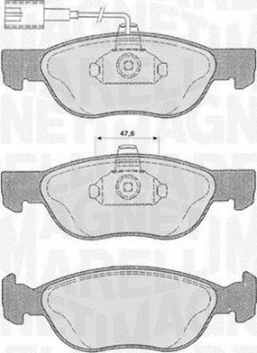 Magneti Marelli 363916060102 - Тормозные колодки, дисковые, комплект unicars.by