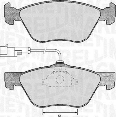 Magneti Marelli 363916060118 - Тормозные колодки, дисковые, комплект unicars.by