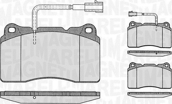 Magneti Marelli 363916060113 - Тормозные колодки, дисковые, комплект unicars.by