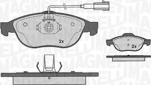 Magneti Marelli 363916060112 - Тормозные колодки, дисковые, комплект unicars.by