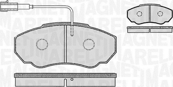 Magneti Marelli 363916060186 - Тормозные колодки, дисковые, комплект unicars.by