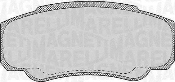 Magneti Marelli 363916060188 - Тормозные колодки, дисковые, комплект unicars.by