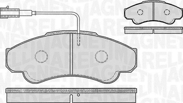 Magneti Marelli 363916060187 - Тормозные колодки, дисковые, комплект unicars.by