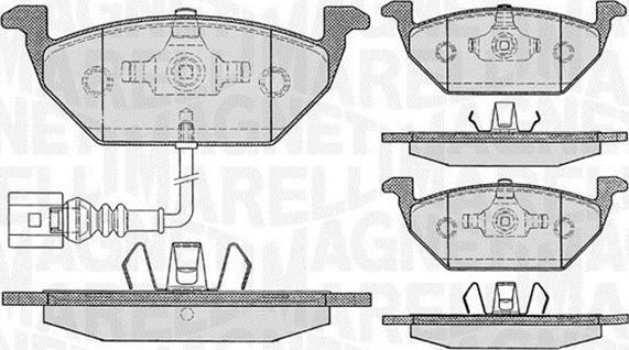 Magneti Marelli 363916060132 - Тормозные колодки, дисковые, комплект unicars.by