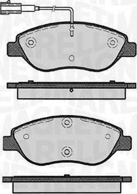 Magneti Marelli 363916060124 - Тормозные колодки, дисковые, комплект unicars.by