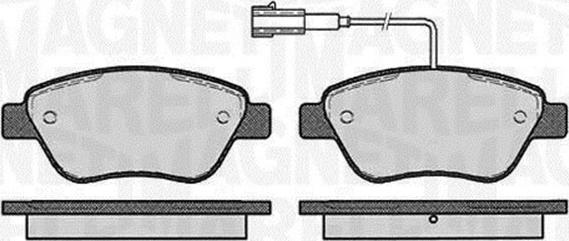 Magneti Marelli 363916060126 - Тормозные колодки, дисковые, комплект unicars.by