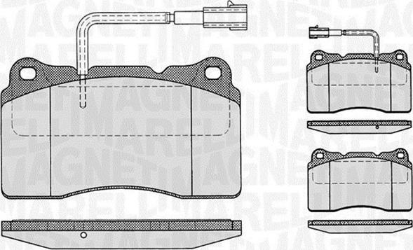 Magneti Marelli 363916060121 - Тормозные колодки, дисковые, комплект unicars.by