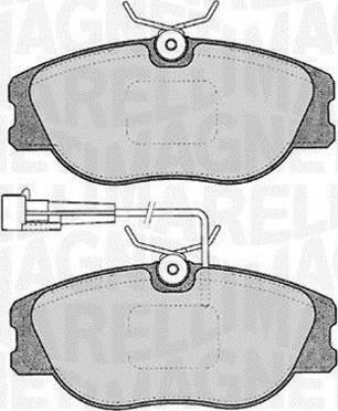 Magneti Marelli 363916060122 - Тормозные колодки, дисковые, комплект unicars.by