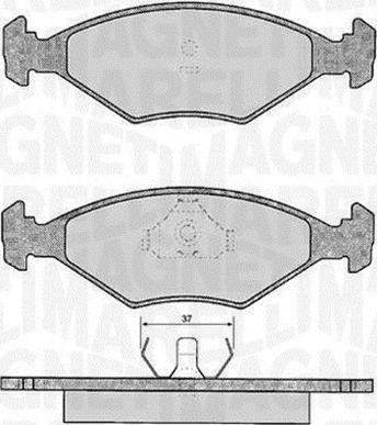 Magneti Marelli 363916060807 - Тормозные колодки, дисковые, комплект unicars.by