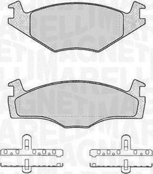 Magneti Marelli 363916060394 - Тормозные колодки, дисковые, комплект unicars.by