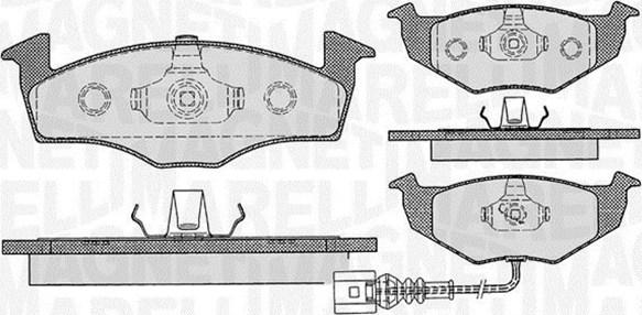 Magneti Marelli 363916060396 - Тормозные колодки, дисковые, комплект unicars.by